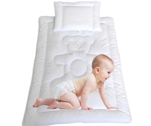 Babyset Bett BГ¤rchen Bettdecke Baby Kinder Set Steppbett+Kissen 100x135/40x60cm 