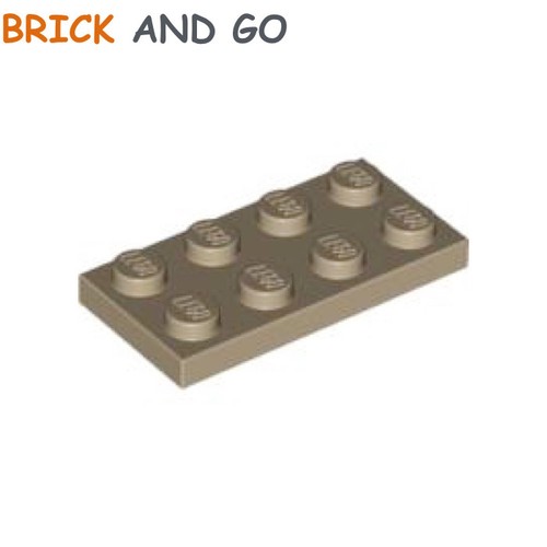 Plate 2x4 6 x LEGO 3020 Plaque sand yellow, dark tan beige foncé NEUF NEW