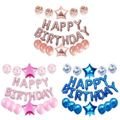 Happy Birthday Luftballons Set Baby Jungen Mädchen Party Anbietern Geburtstag