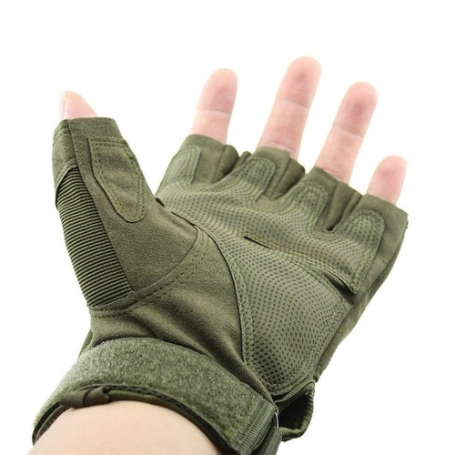 Tactical Hard Knuckle Half Fingerless Gloves Army Military Airsoft Work Gloves