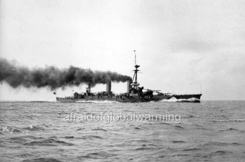 Photo 1910s WW1 &#034;Japanese Battleship Yamashiro on Test Run&#034;