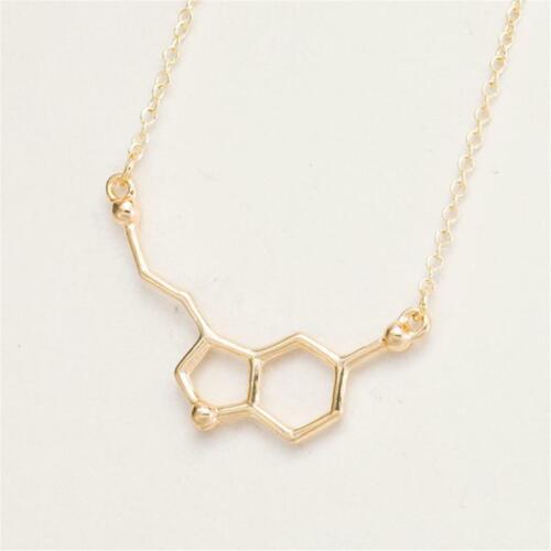 Creative Women Necklace Serotonin Molecule Chemistry Necklaces Jewelry Gift LA 