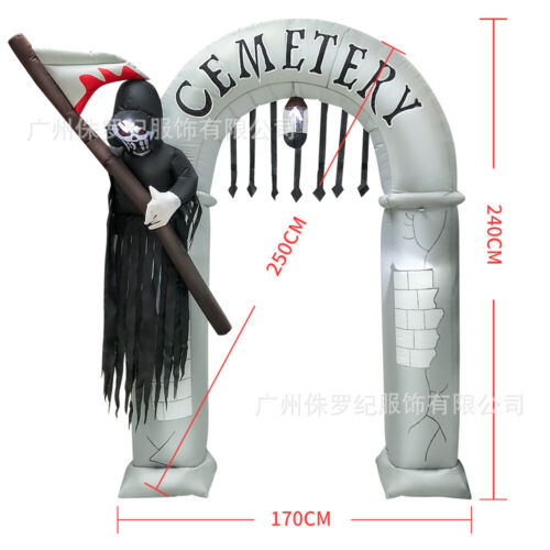 Halloween Inflatable Cemetery Arch Outdoor Halloween Decoration