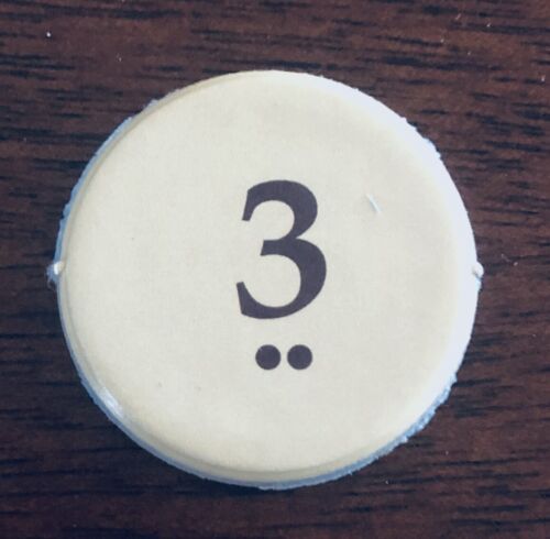 Number Token Piece #3 // E Official Extra//Replacement Game Piece Details about  / Catan