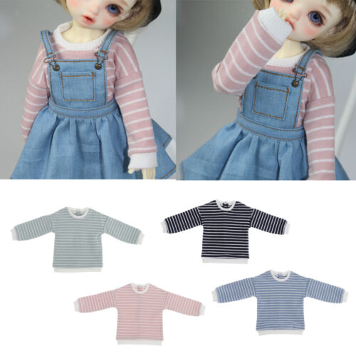 Comfortable Striped Pullover for BJD SD17 Doll Dress Up Clothes Sweatshirt