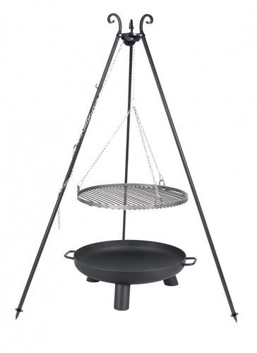 feuerscha New York 80cm Testa girevole GRILL tre gamba ACCIAIO 70cm incl