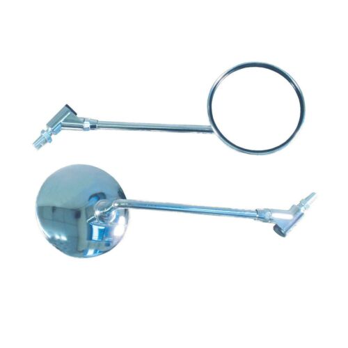 Bike It Motorcycle Universal Chrome Mirror - Highway Bar End Fitment - Round