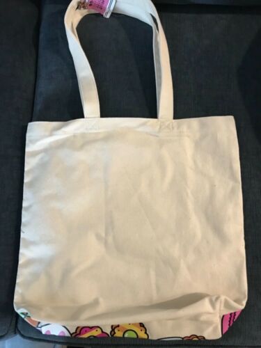 NWT Hello Kitty Cafe Exclusive Canvas Patch Tote Bag Rare 2019