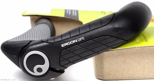 Hybrid Black Ergon GP5-L Large Ergo 5-Finger Handlebar Bike Grips Bar Ends MTB