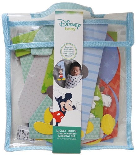 Disney Baby Boys Mickey Mouse Milestone Photo Prop Numbers First Year Pictures