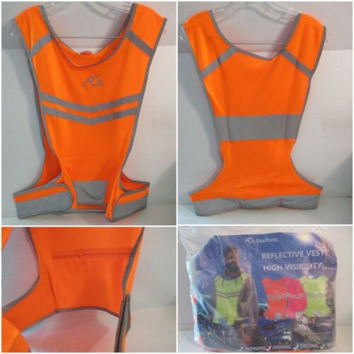 Details about  / M Safety Vest Reflective High Visibility Run Jog Cycling Bike Motorcycle Orange