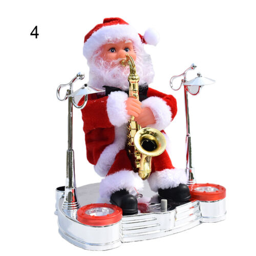 Electric Christmas Santa Stage Drums Organ Saxophone Kid Xmas Toy Gift 