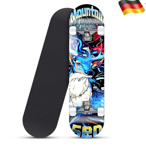 31" Skateboard Deck Funboard Holzboard komplett 80x20cm Ahornholz Auswahl ABEC 