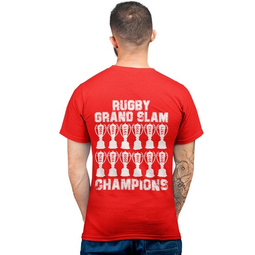 Wales Grand Slam 2019 Champions Rugby T Shirt Top Mens Boys Cymru Welsh T-Shirt