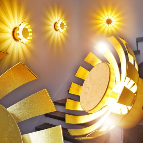 Design LED Couloir éclairage mural doré mur projecteur salon chambre lampes