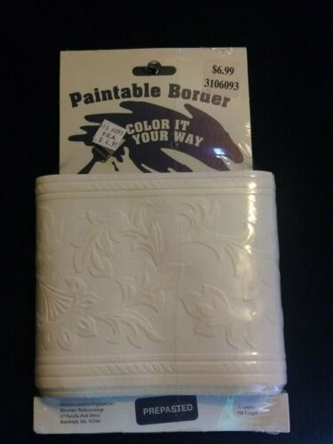 Paintable Border-Color It Your Way-Textured-Vintage-Brewster Wallcoverings-NIP