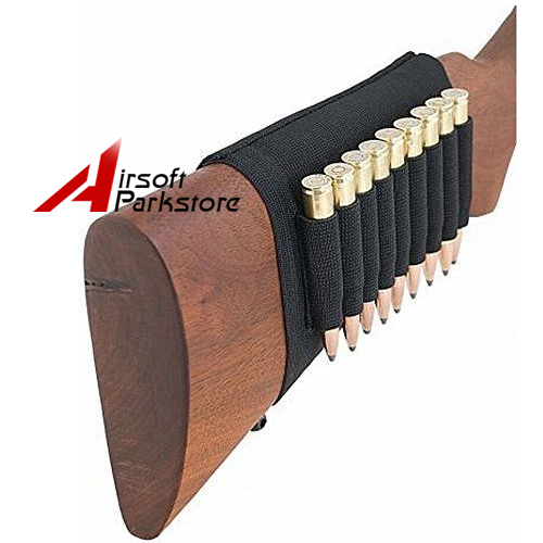Tacitcal Elastic Butt Stock Rifle Shell Holder 9 Cartridges Ammo Bullet Pouch