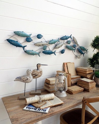 PANNELLO PESCI FISHES MEDITERRANEAN COLOR ARREDO MARE CASA VACANZE CM 140 x 36