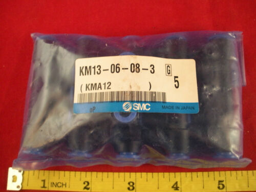 SMC KM13-06-08-3 Lote de 5 Tubo 6mm colector de ajuste 3 Puerto Conector Neumático