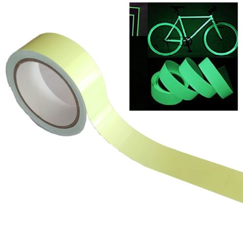 3x verde brillante cinta adhesiva 2 metros x 1,8cm Glow in the Dark fluorescente