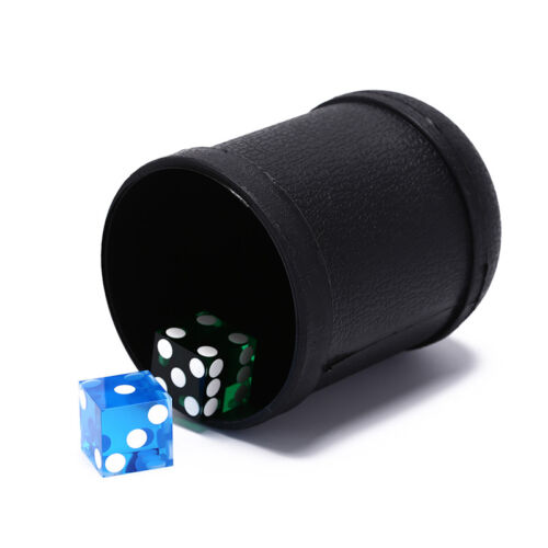 7.5cm x 10cm ktv pub party game toy plastic dice cup black shaking cup bo .A