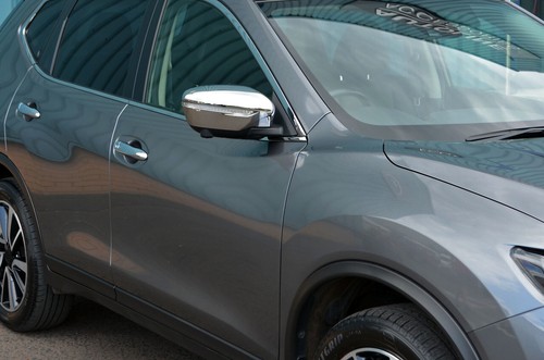 2014+ Chrome Wing Mirror Trim Set Covers To Fit Nissan X-Trail