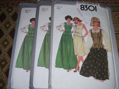 UNCIRCULATED 1977 SIMPLICITY #8301 LADIES CAMISOLE-SKIRT & TOP PATTERN 10-14FF 