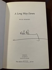 SIGNED NICK HORNBY - A LONG WAY DOWN - Limited UK Hardcover Book #0955/1000