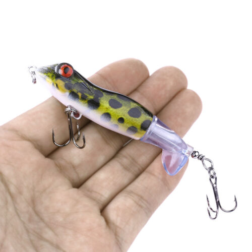 3.5/" Topwater Frog Fishing Lure 11g Floating Rotating Tail whopper plopper Bait