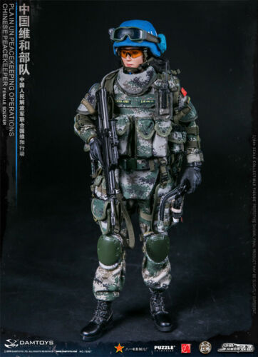 DAMTOYS 1/6 Chinese Female Soldier Action Doll PLA in UN Peacekeeping Operations 