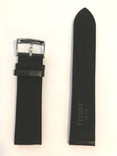 Original Tissot V8 Black Leather 22mm Strap Band for T361316A T039417A T106417A
