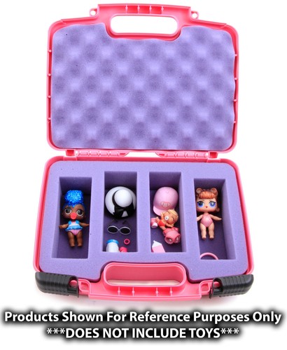 Pink Toy Case Fits LOL Surprise Dolls and LOL Dolls Accessories in Padded Foam