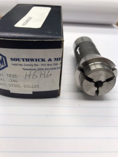 1 Pc. TF25 .246 Round Steel Collet. Southwick & Meister