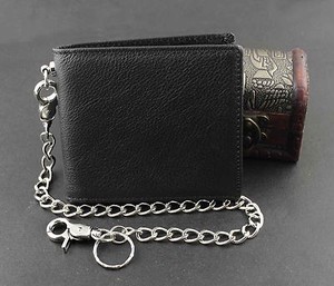 Guarantee High Quality ! Real Leather Wallet Purse for Mens With Security Chain | eBay