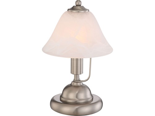Design Tischleuchte Antik Touch Ein//Aus Tischlampe Nachttisch Glas Alabaster