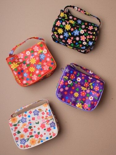 1 x filles mignon mode imprimé floral petit sac à main sac à main ouverture zippée poche zip 