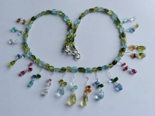 Collar de joyería de turmalina turmalina