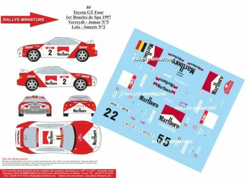 Modellini statici di auto da corsa Rally IXO Scala 1:43 per Toyota