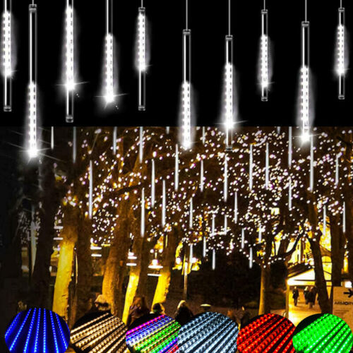 30-80cm 720 LED Solar Lights Meteor Shower Rain Tree String Garden Party Outdoor 