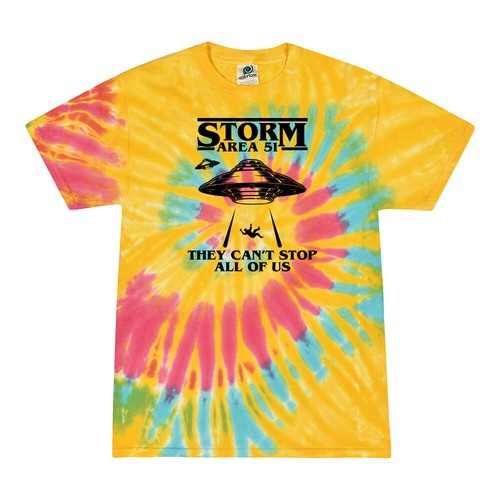 Storm Area 51 They Can/' Stop All of Us UFO Pop Culture Tie-Dye T-Shirt
