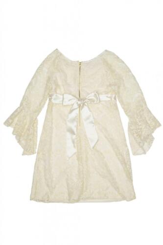 Biscotti NWT Ivory Lace Girls Party Dress Sizes 7-14 Fairest Of All Long Sleeve 