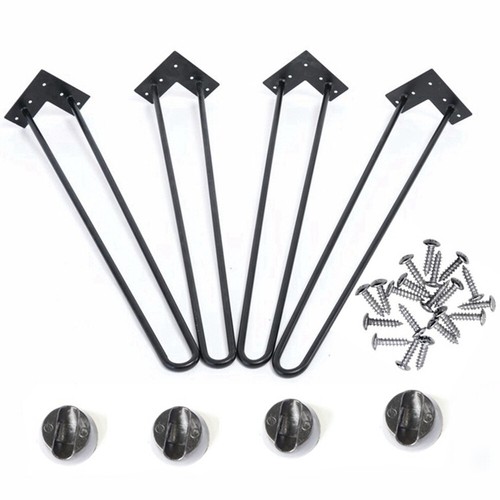60cm Hairpin Legs Tischbeine Tischgestell Haarnadelbeine Esstisch Metall Füße DE