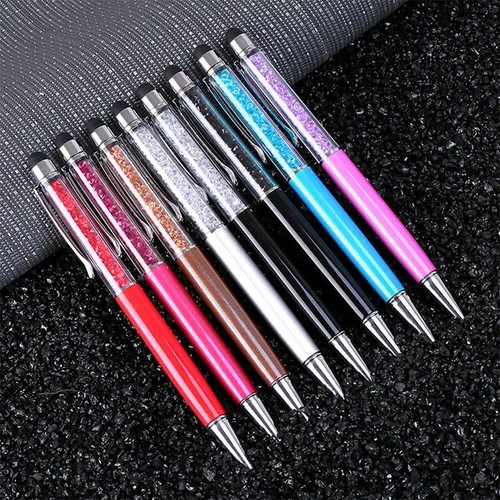 2X 5 Stuecke Zufaellige Farbe Kristall Stift Diamant Kugelschreiber ModerneX9A3