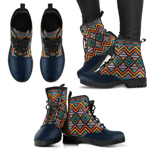 Details about   Tribal Ethnic Pattern Crafted Womens Booties Vegan-Friendly Leather Woman Boots 