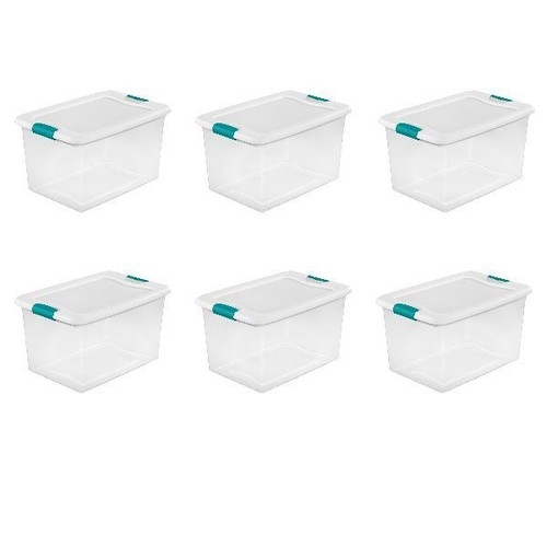 Home Garden Sterilite 64 Qt Latching Box White Case Of 6 Count Home Organization
