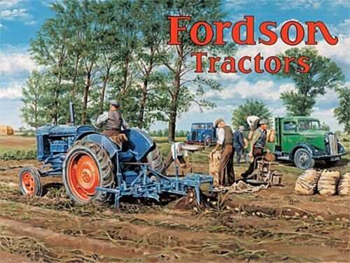 fridge magnet og Ploughing Fordson Tractors 