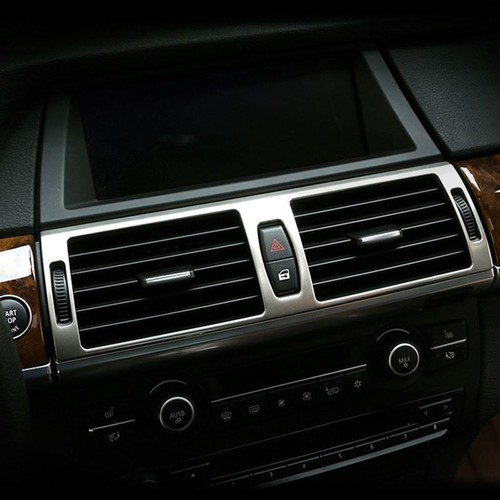 Steel Console DashBoard Trim Air Vent Frame Cover For 2009-2013 BMW X5 E70