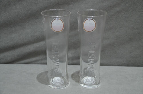 2 Amstel Pint To Brim Beer Glass Nucleated /& Toughened Glasses M18 Details about  / Pair Of