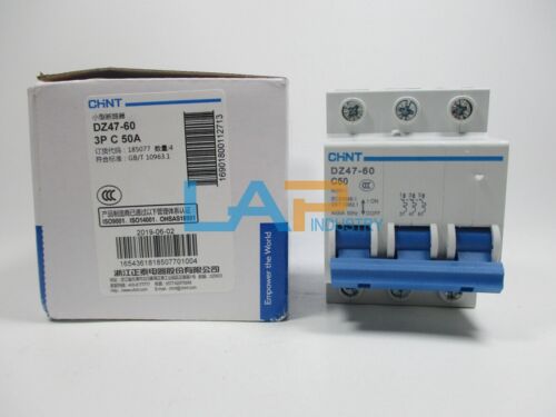 1PCS FOR CHNT Miniature Circuit Breaker DZ47-60 C50 3P 50A