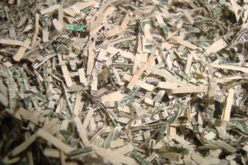Shredded Currency-Cash-Shredded Money 2 Two Mini Pod Containers of $ U.S.A